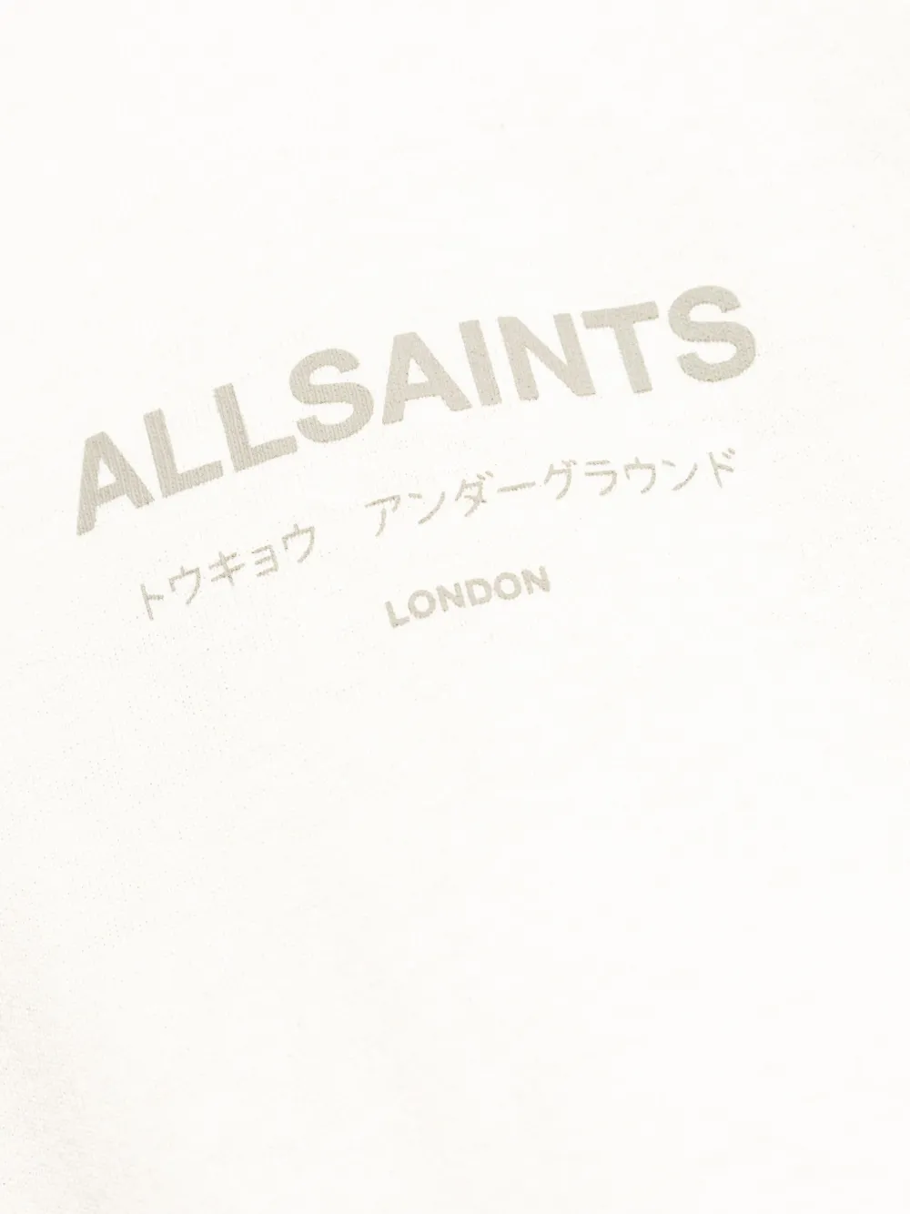 AllSaints Underground T-shirt met logo Beige