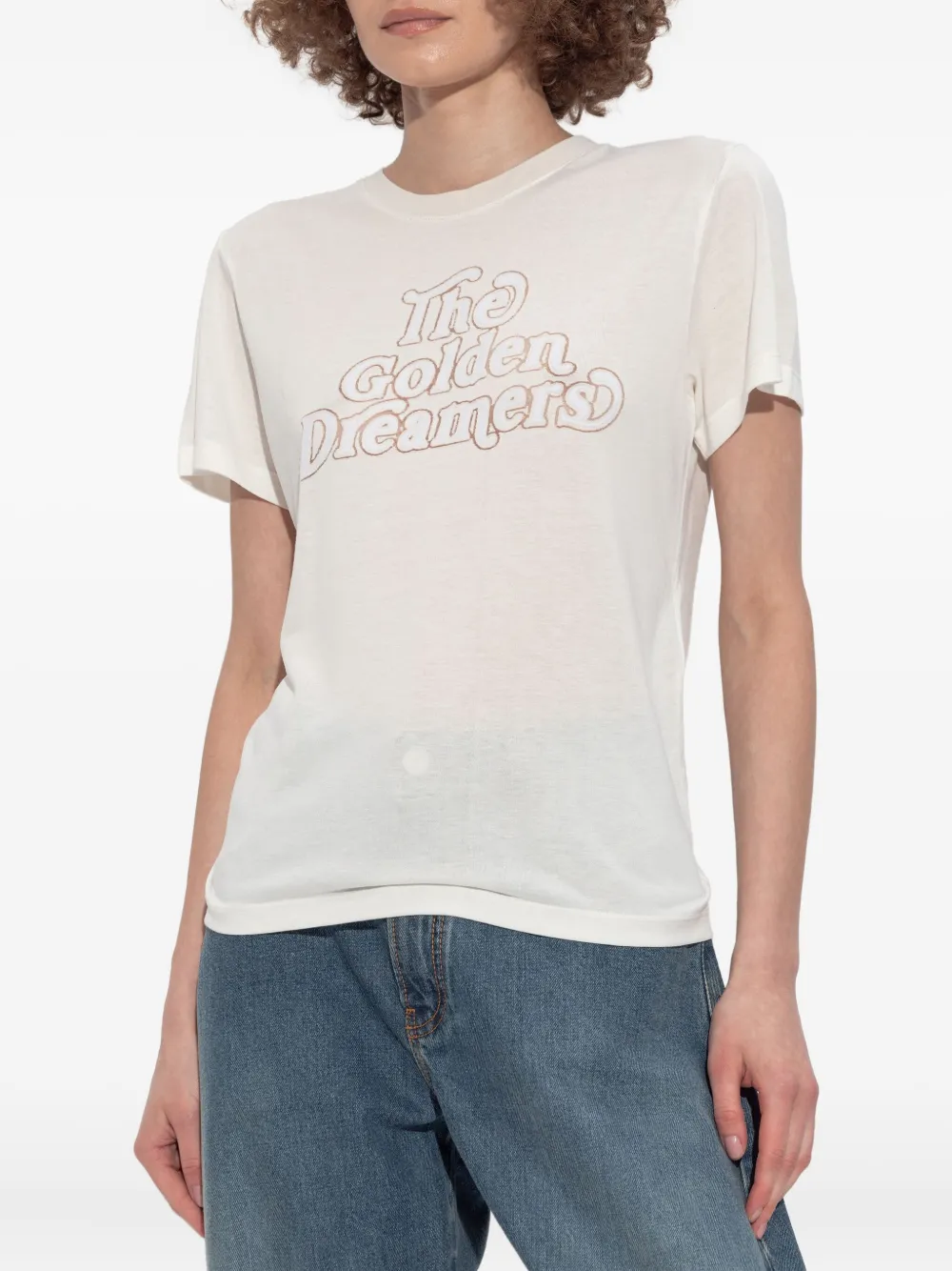 Golden Goose star-embellished printed T-shirt Wit