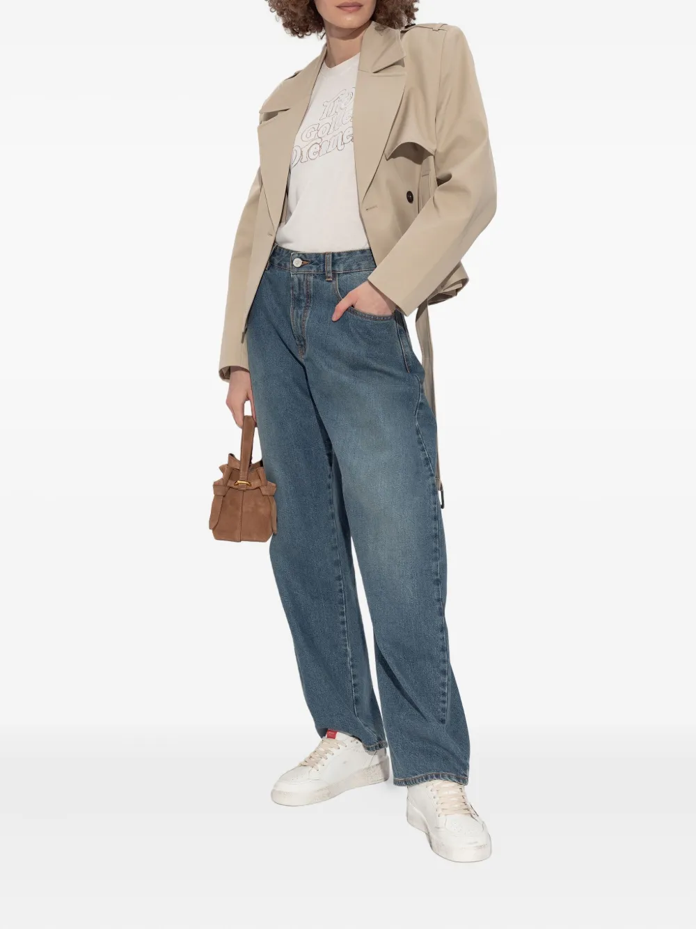 Golden Goose star-embellished printed T-shirt Wit