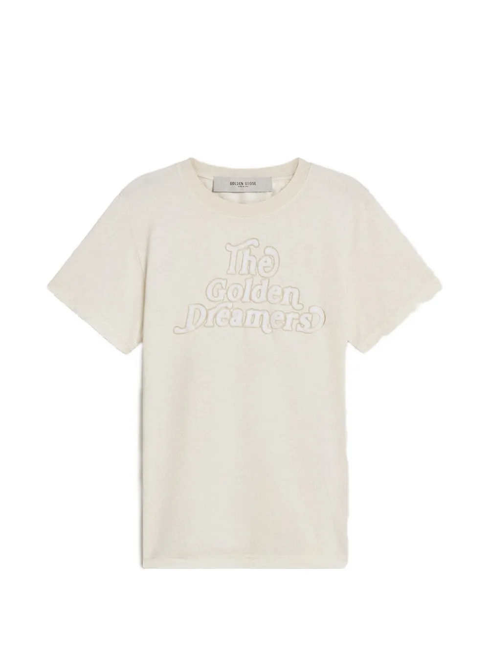 Golden Goose T-shirt verfraaid met ster en print Beige