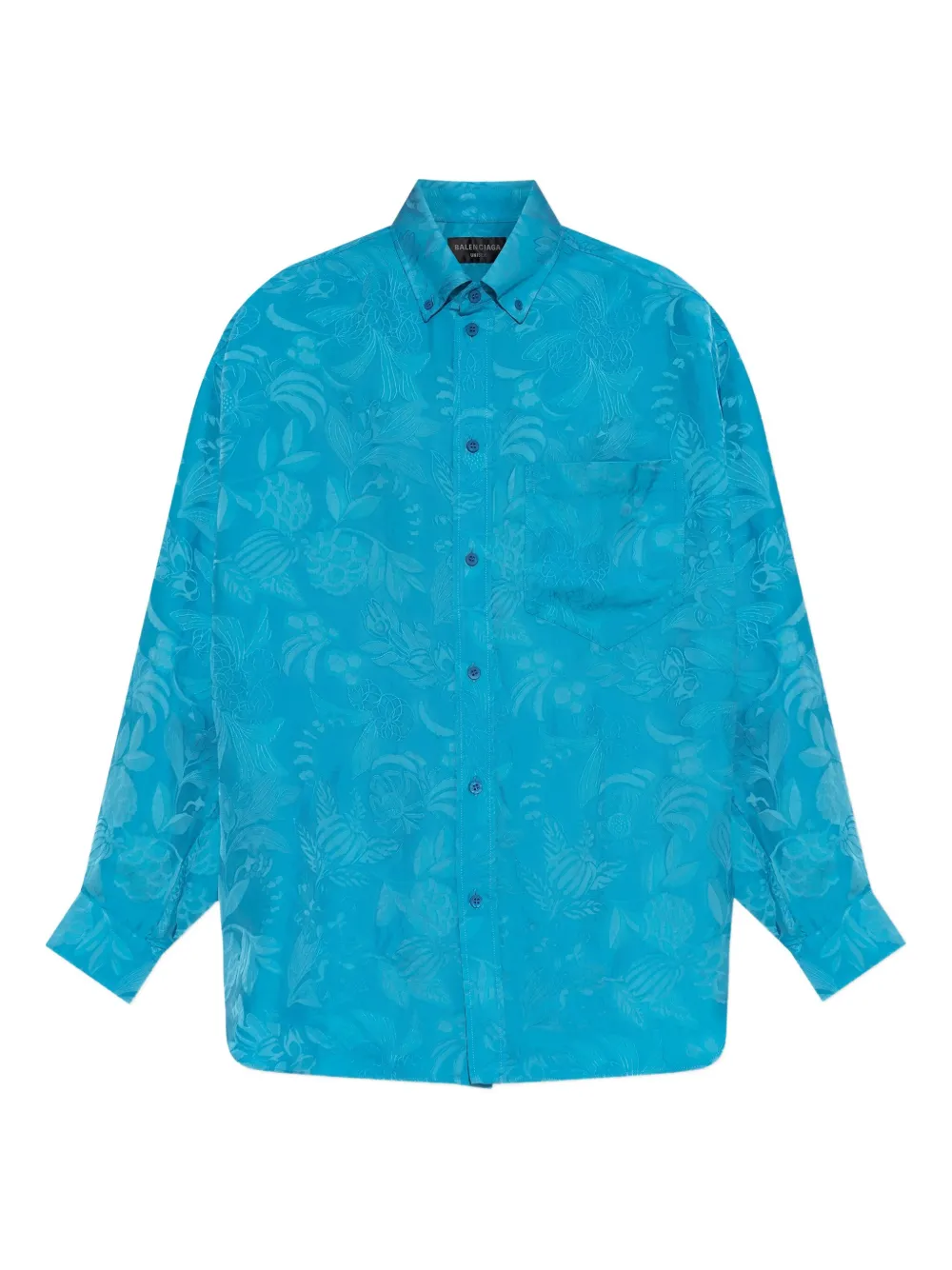 Balenciaga floral-print button-down shirt Blauw