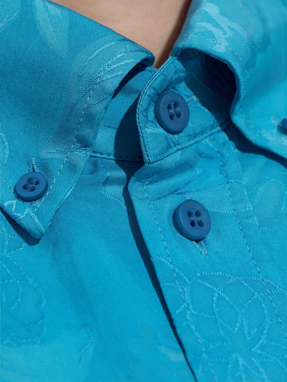 Balenciaga floral-print button-down shirt Blauw