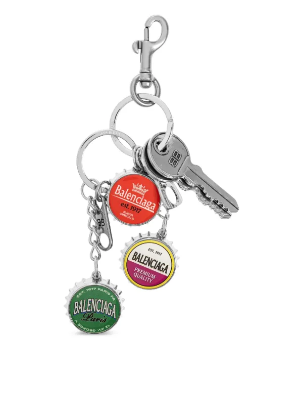 BALENCIAGA カラビナキーホルダー 24AW】BALENCIAGA TURNER キーリング チャーム キー ロゴ