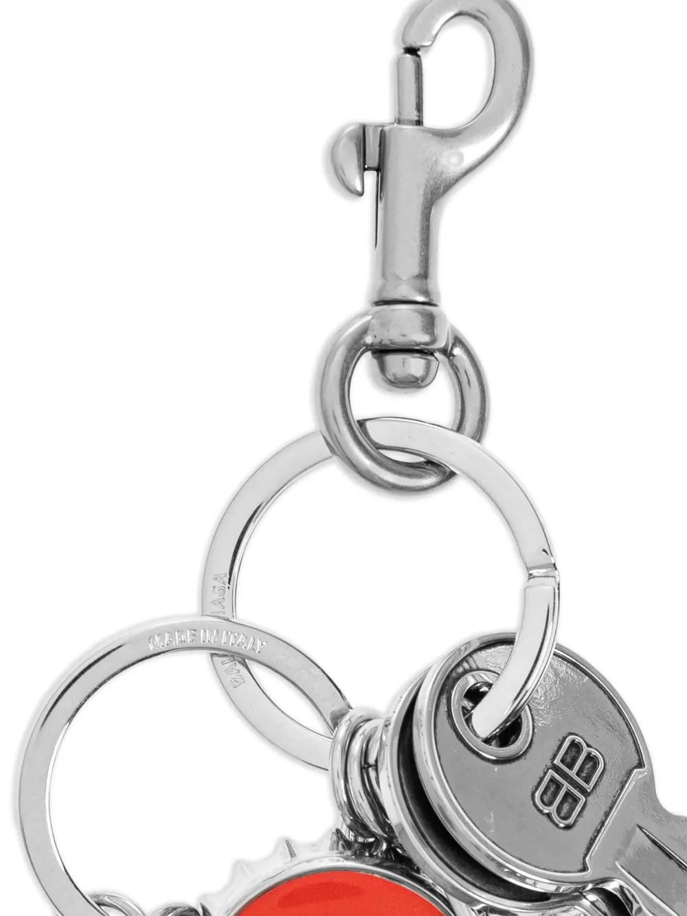 Balenciaga Bottle-opener Keyring In Metallic