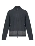DSQUARED2 ribbed zip-up cardigan - Grey