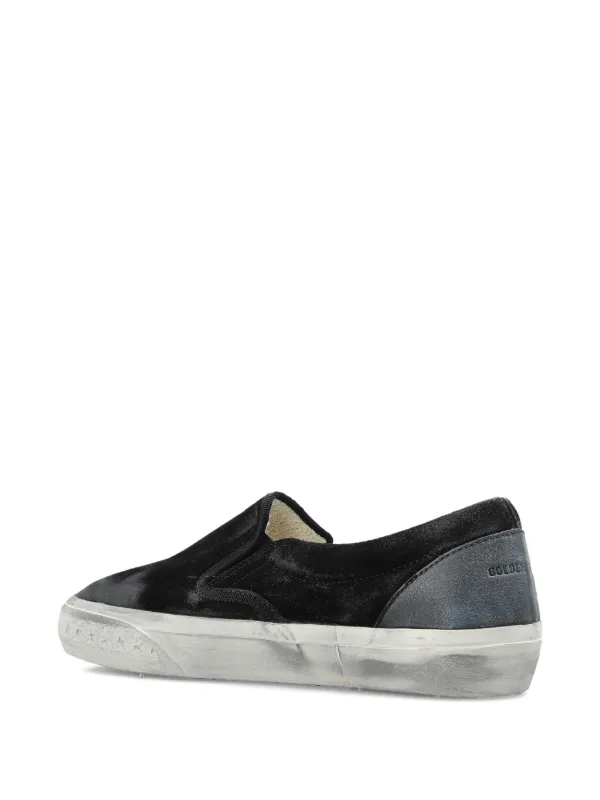 Golden Goose VCE Penstar Suede slip-on Sneakers | Black