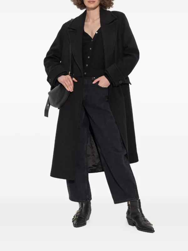 AllSaints ダブルコート | ブラック | FARFETCH JP