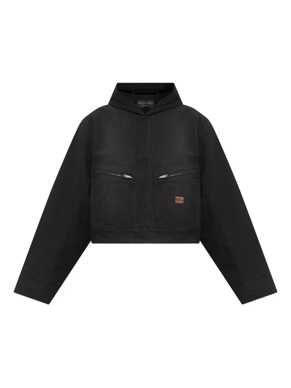 Balenciaga Balenciaga Kapuzenjacke mit Vordertaschen - Schwarz
