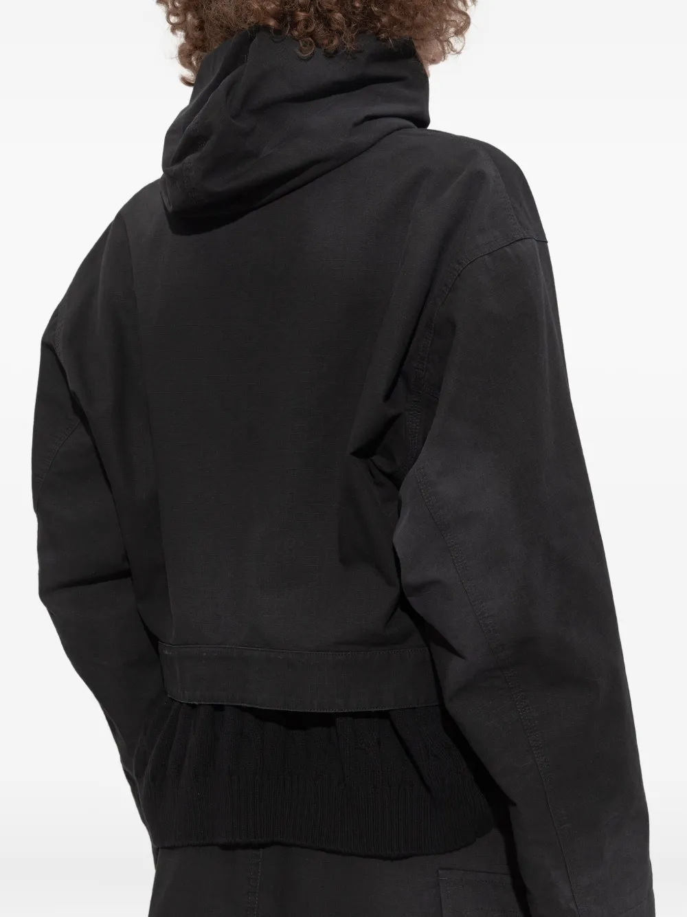 Balenciaga Jack met capuchon en zakken aan de voorzijde Zwart
