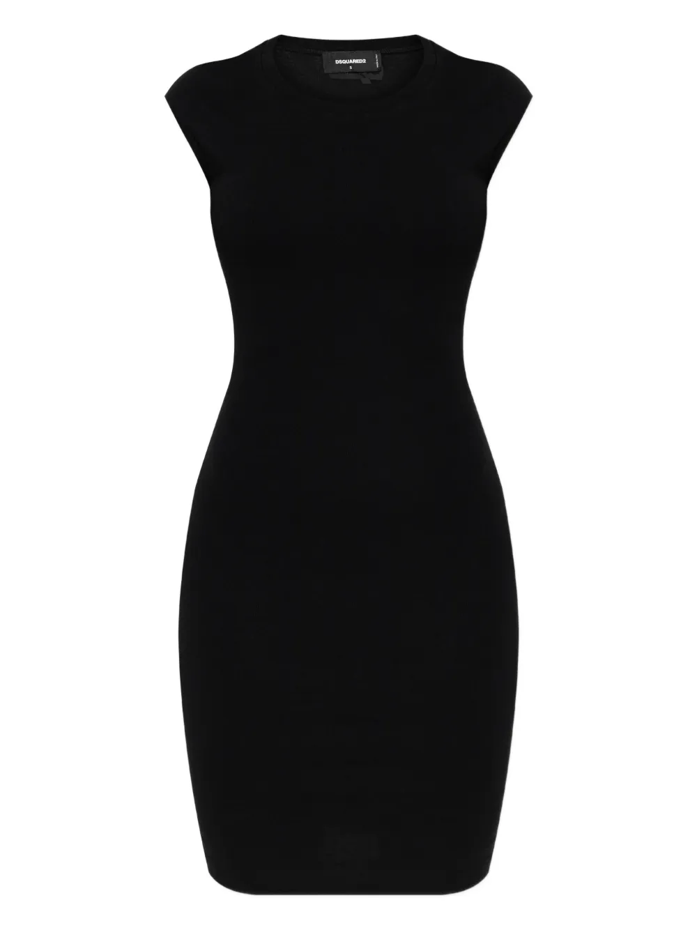 DSQUARED2 short-sleeved bodycon mini day dress Zwart