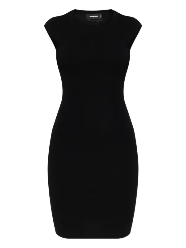 princess polly baby blue dress DSQUARED2 short-sleeved Bodycon Mini Day Dress | Black