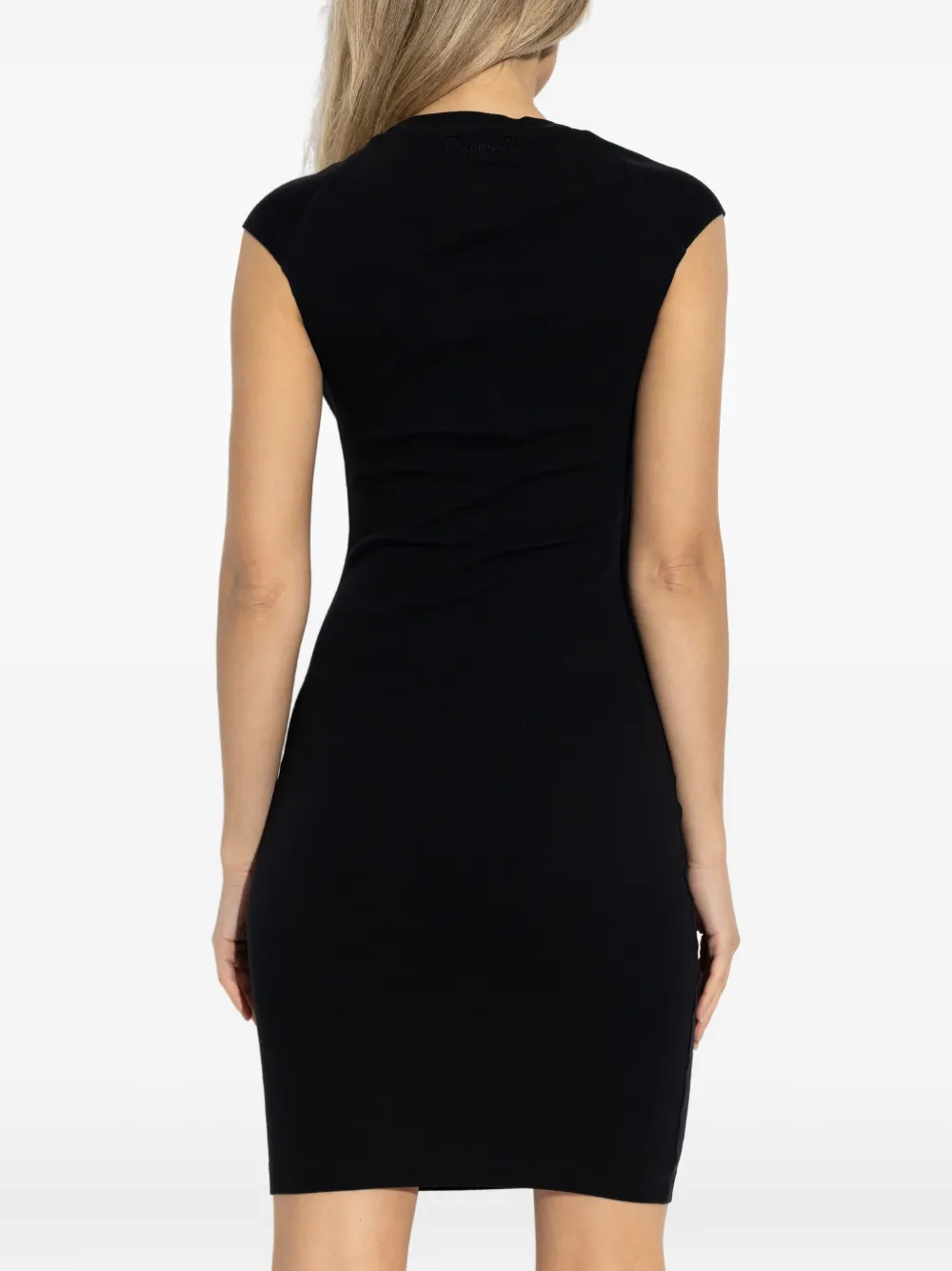 DSQUARED2 short-sleeved bodycon mini day dress Zwart