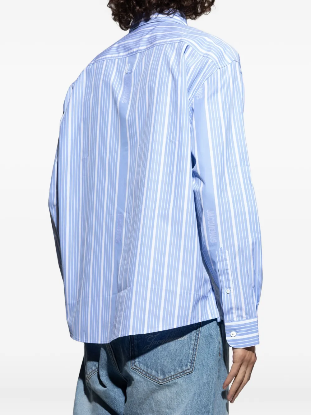 Jacquemus A Simon striped shirt Blauw