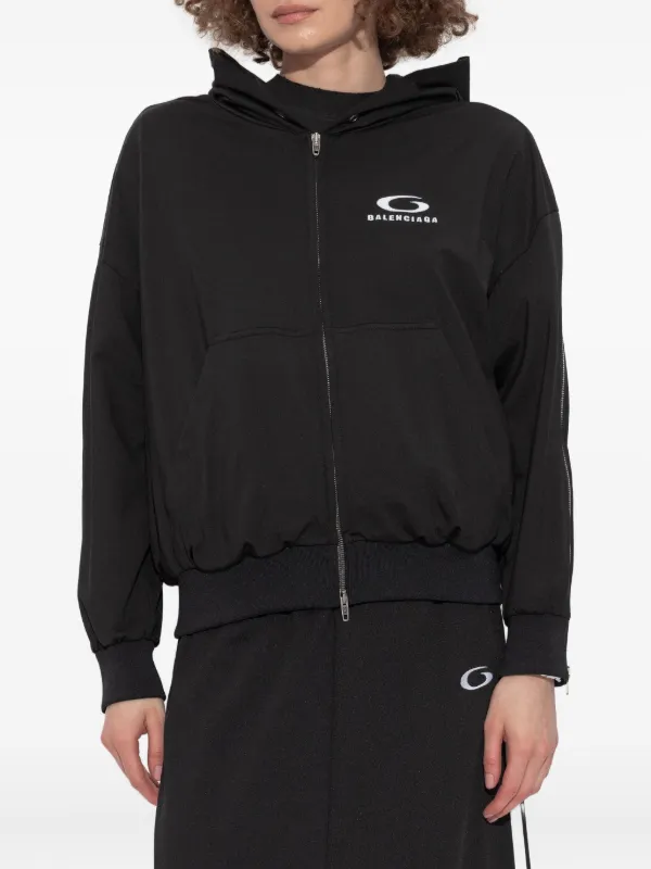 Balenciaga zip-up Hooded Jacket | Black | FARFETCH