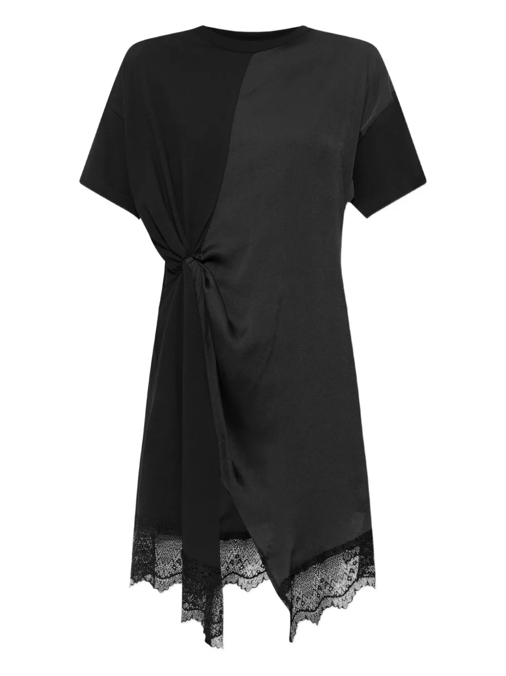 Lana lace-trimmed knot-detail mini dress