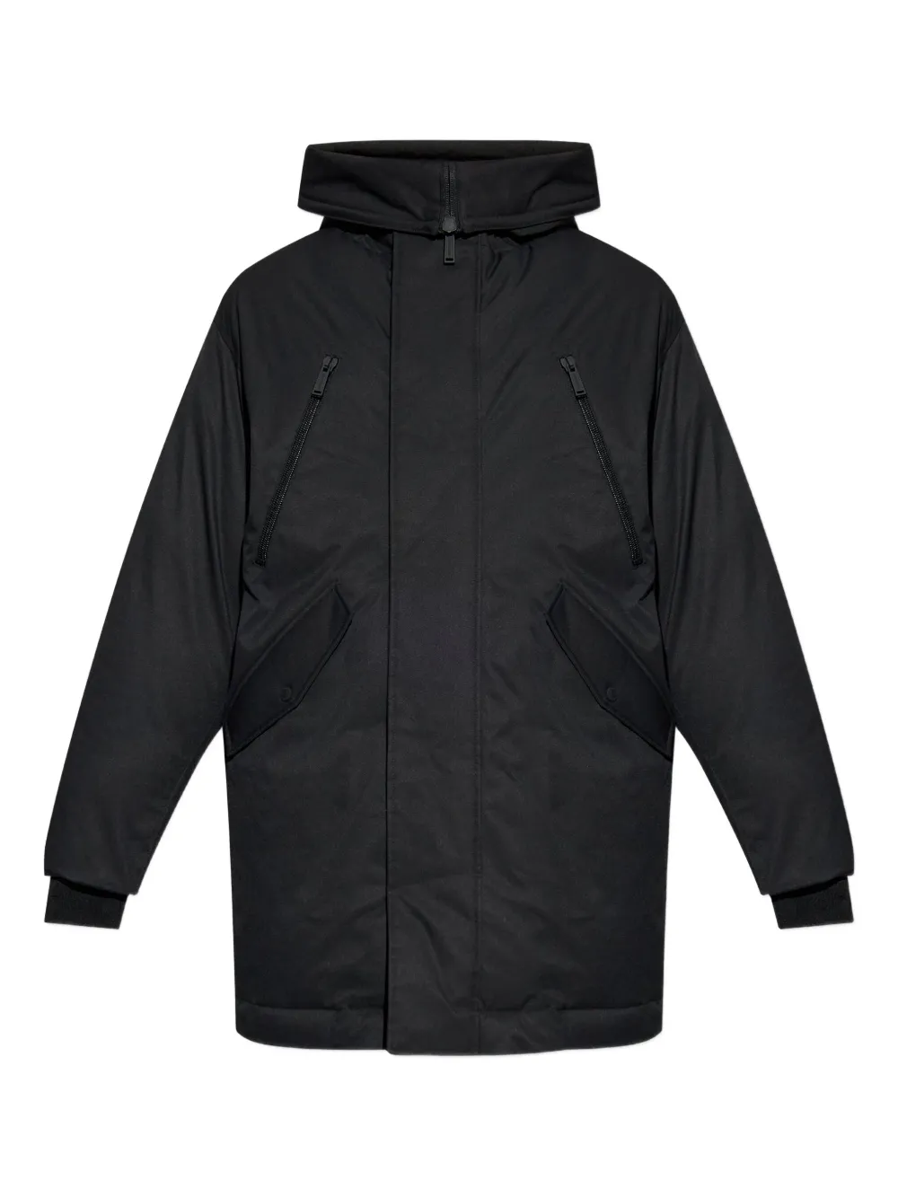 DSQUARED2 Parka met ritssluiting en capuchon Zwart