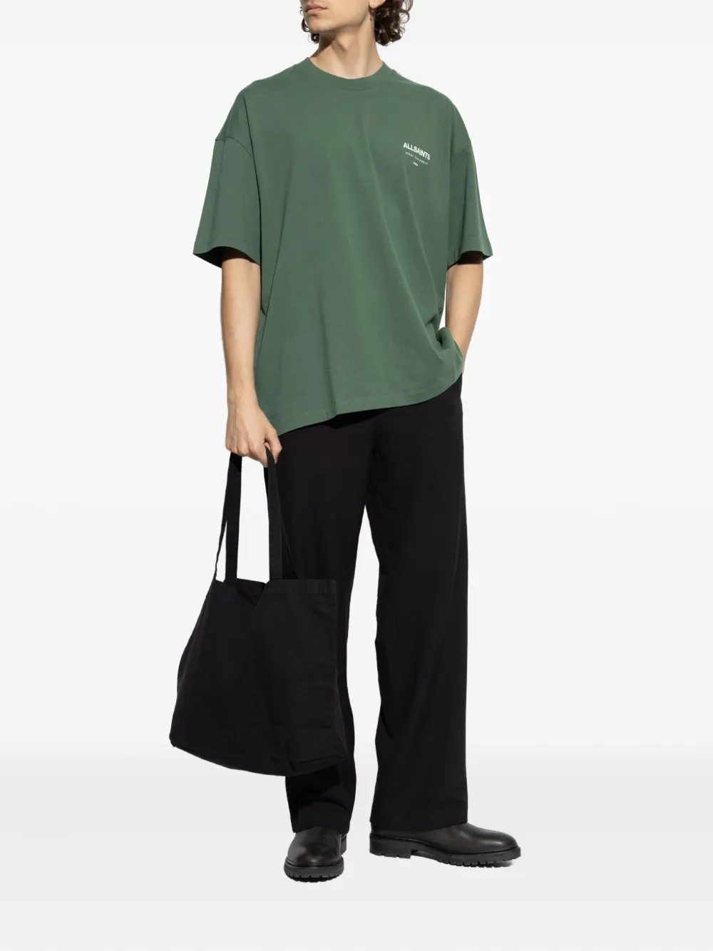 AllSaints Underground T-shirt met logo Groen