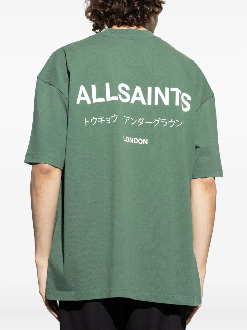 AllSaints Underground T-shirt met logo Groen
