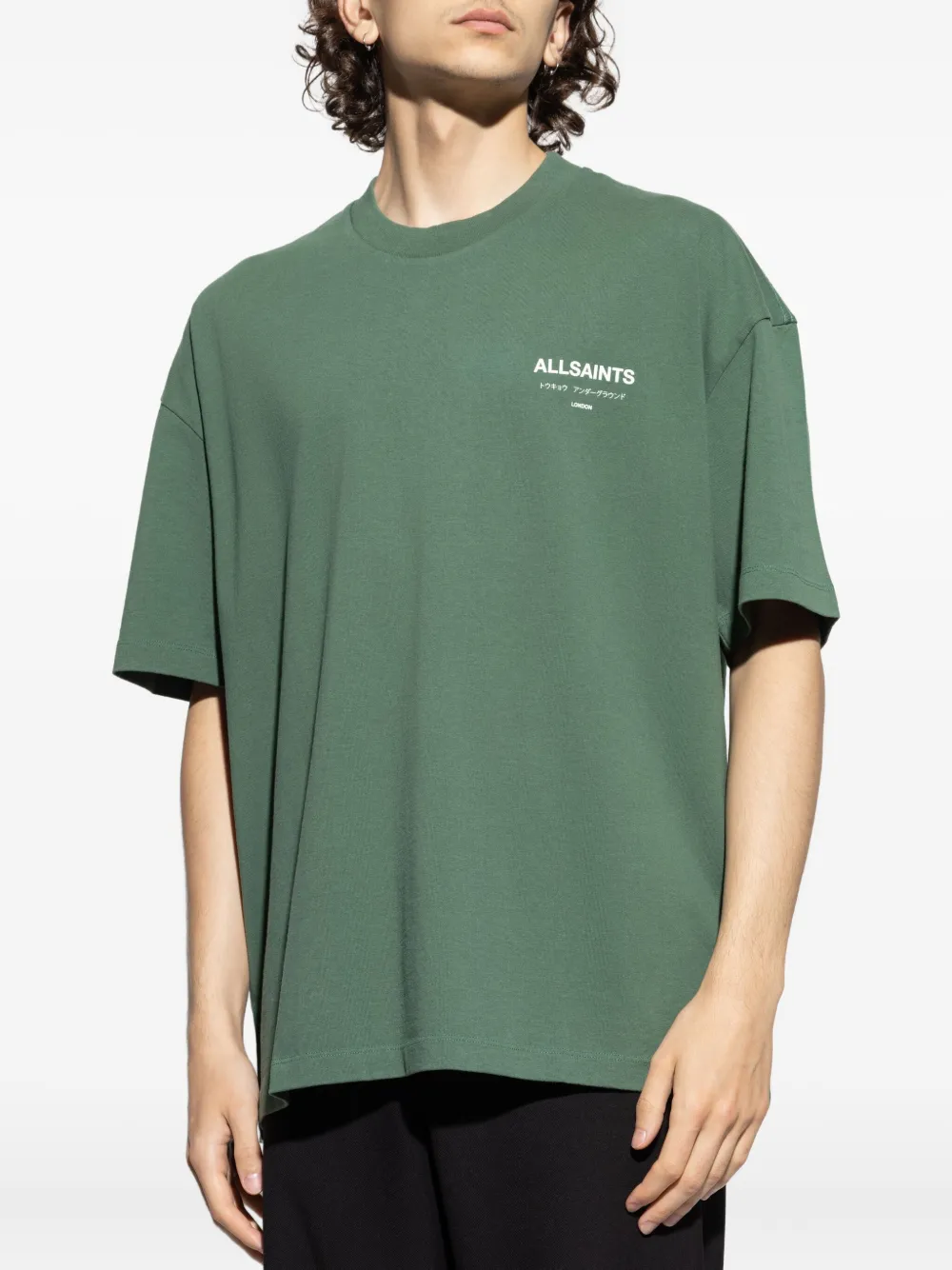 AllSaints Underground T-shirt met logo Groen