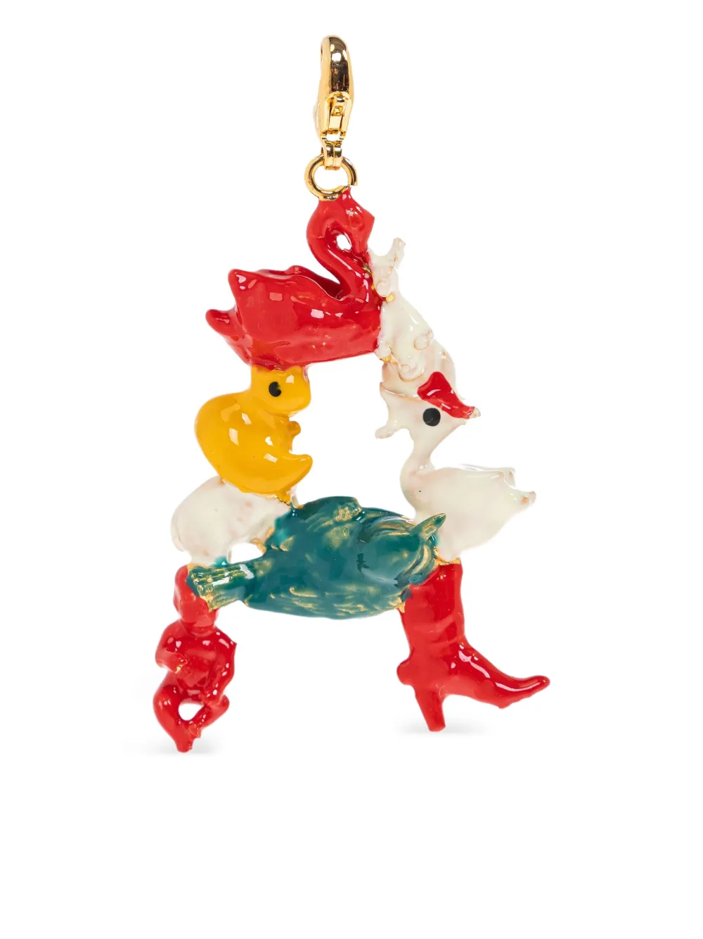 enamel duck pendant