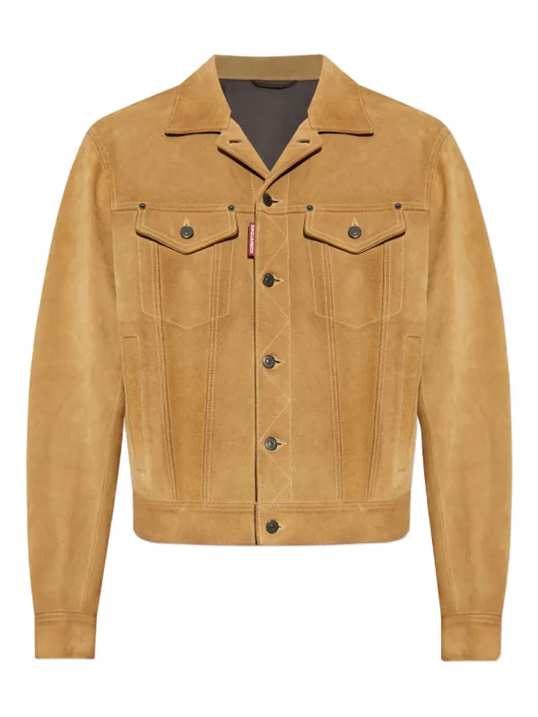 DSQUARED2 レザージャケット | ブラウン | FARFETCH JP