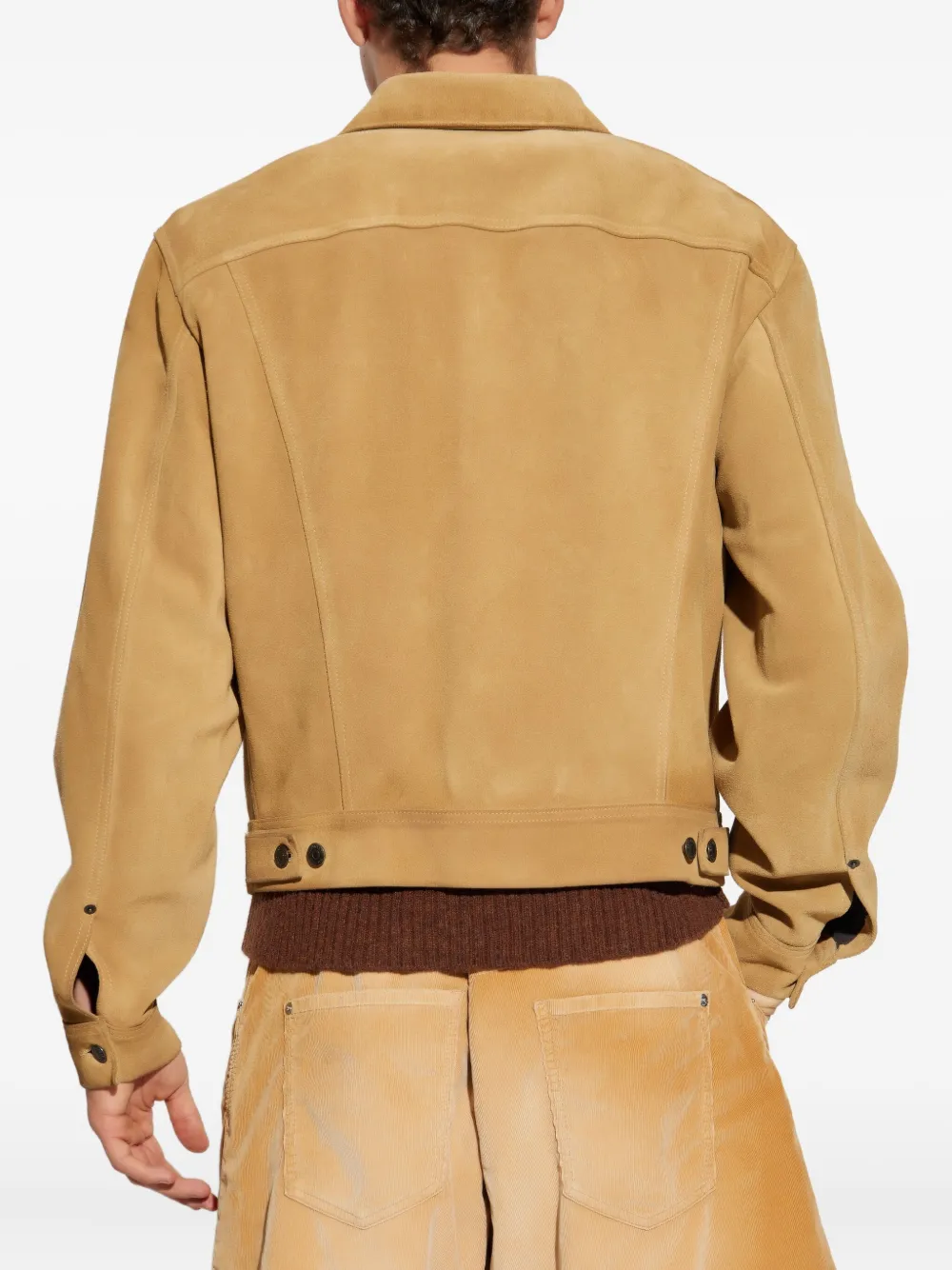 DSQUARED2 Leren jack met knoopsluiting Bruin