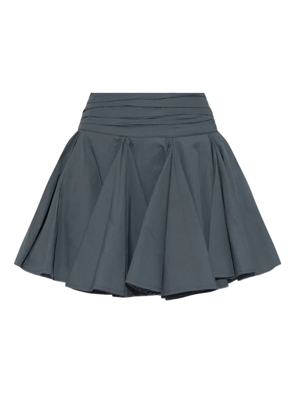 Allsaints Tulip Pleated Mini Skirt In Gray