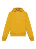 Marni logo-patch cotton hoodie - Yellow