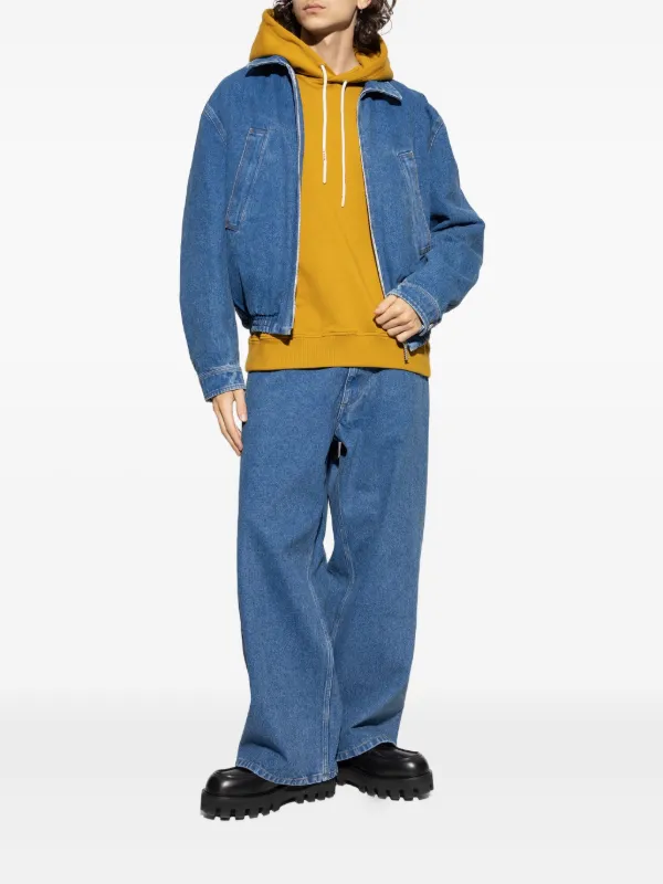 Marni logo-patch Cotton Hoodie | Yellow | FARFETCH