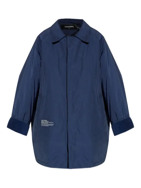 DSQUARED2 velvet-cuffed shirt coat