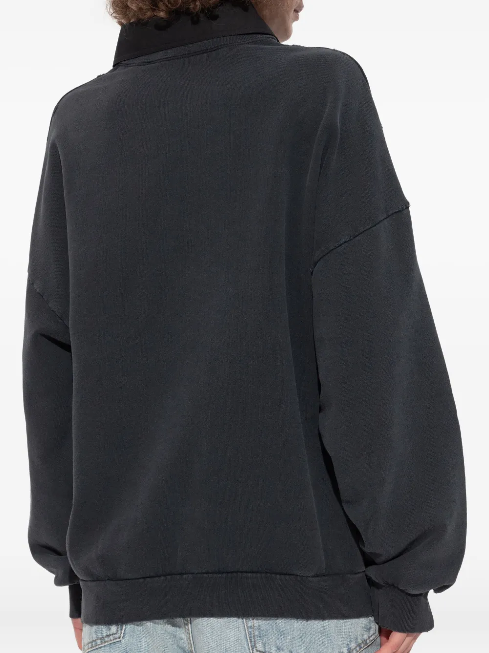 Balenciaga Sweater met geborduurd logo Zwart