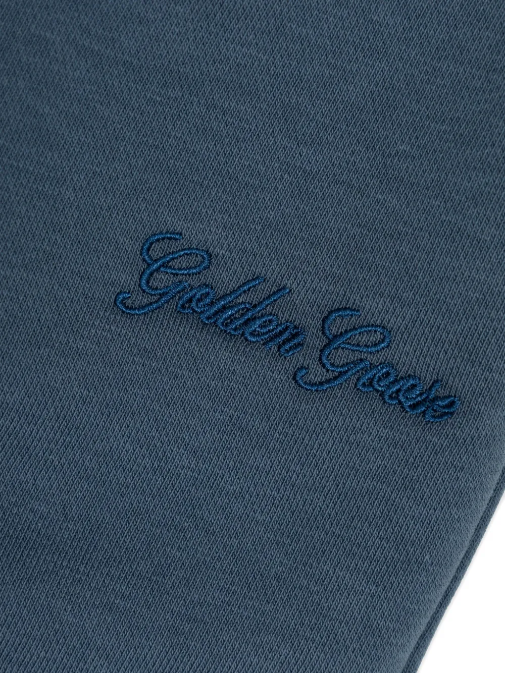 Golden Goose Kids embroidered-logo track pants Blauw