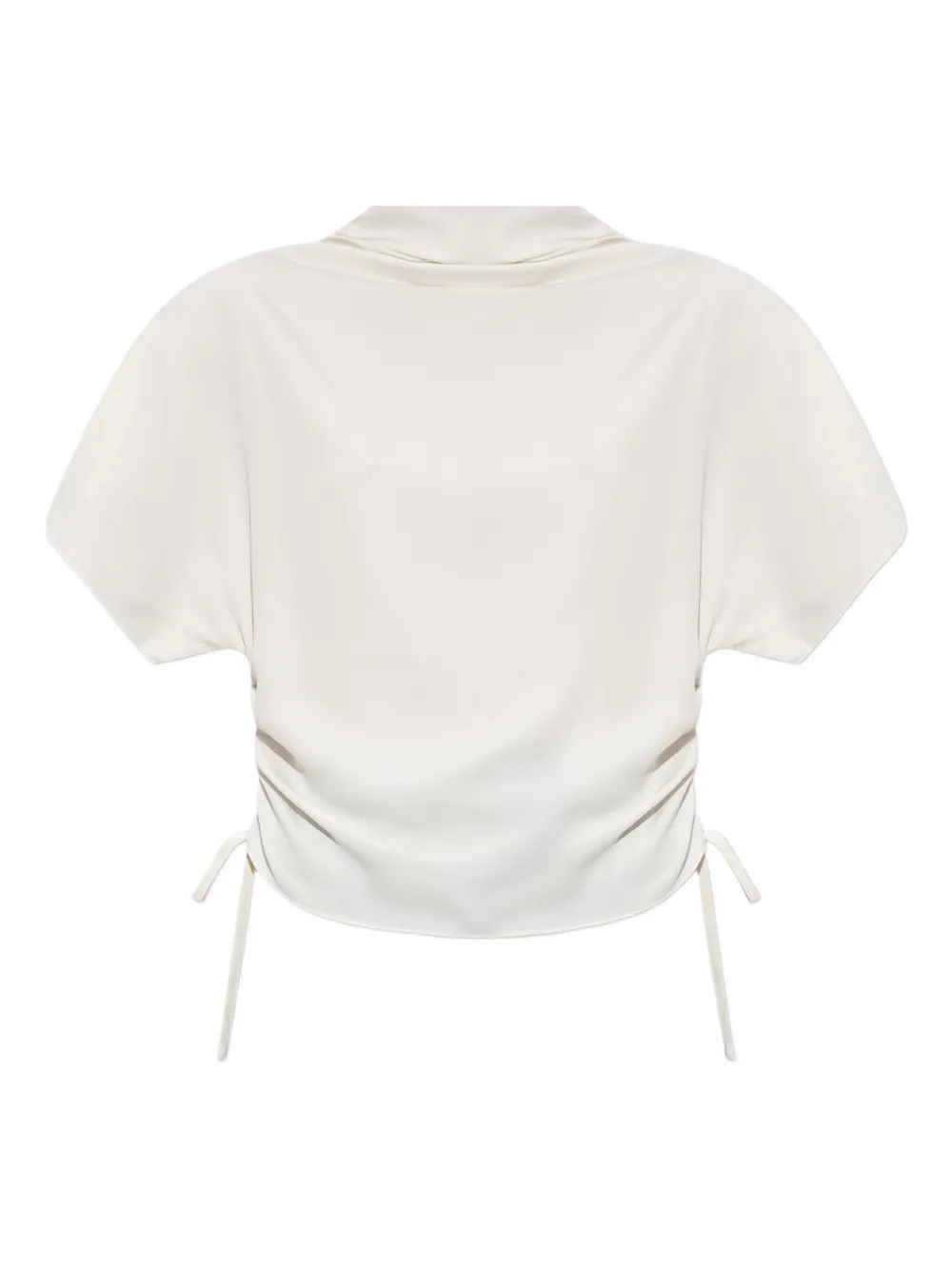 Allsaints Leslie Drawstring T-shirt In White