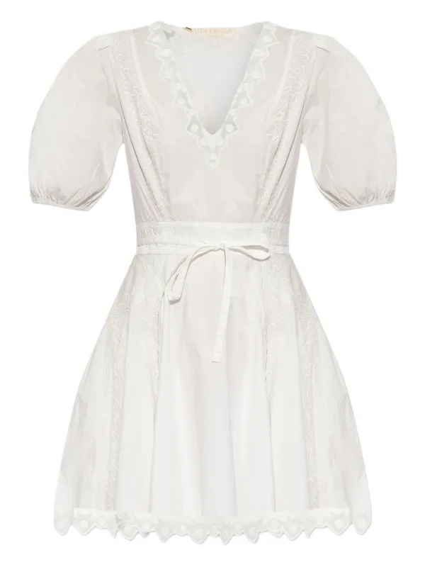 ulla johnson embroidered dress Navy Floral Flower Girl Dress or any Special Occasion 2T / Dress/No Sash main image 0