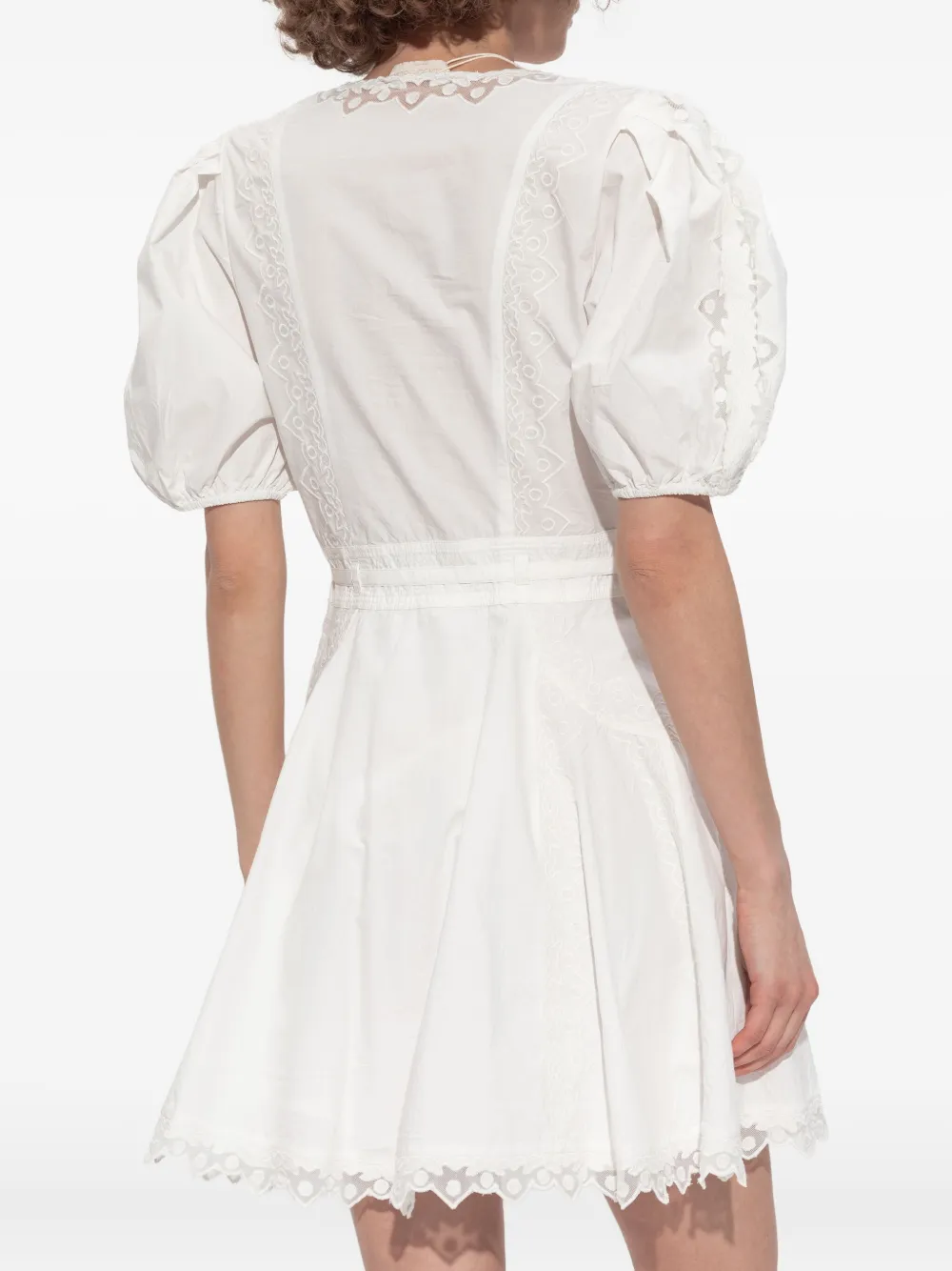 Ulla Johnson puff-sleeve embroidered dress Wit