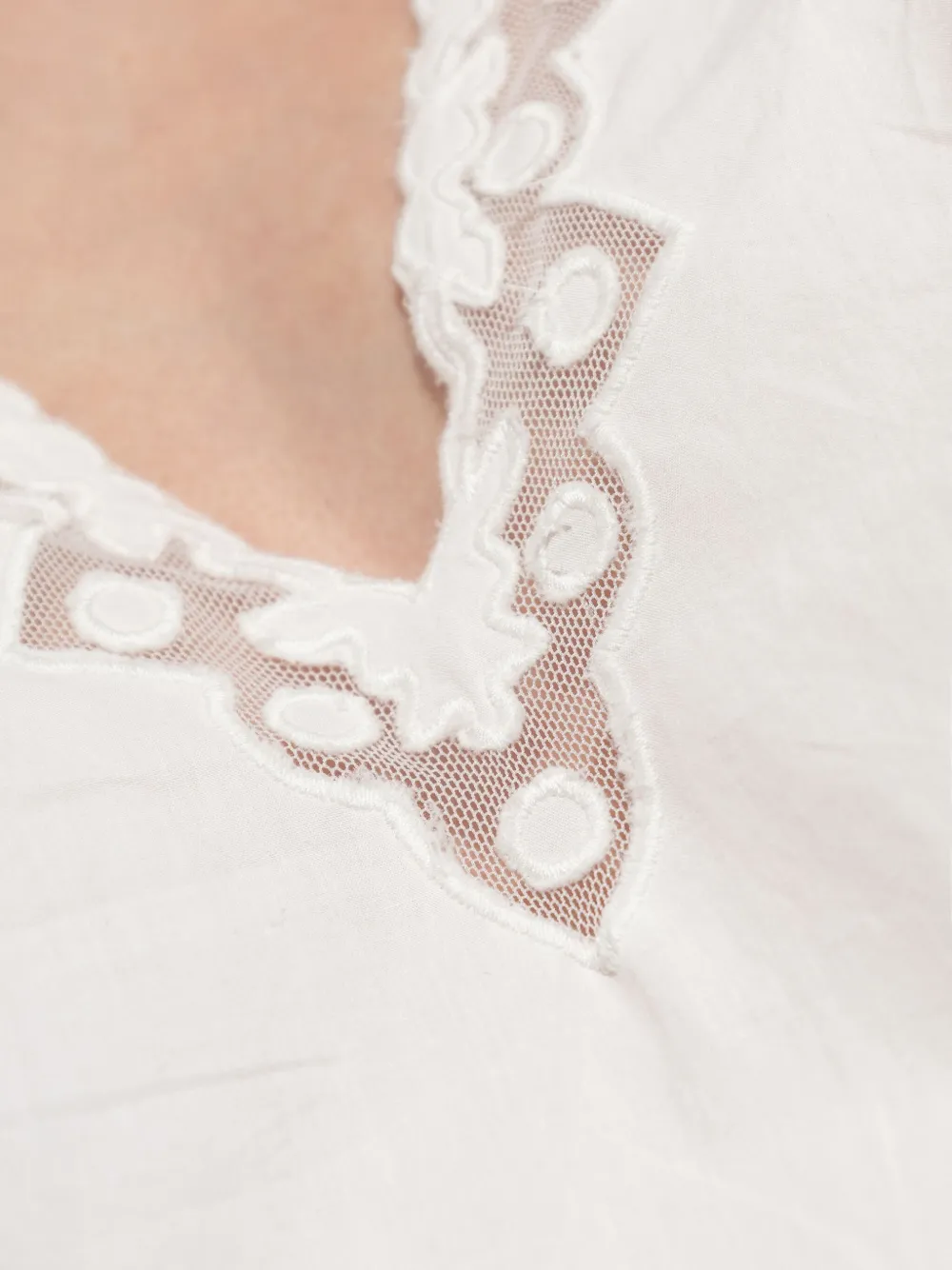 Ulla Johnson puff-sleeve embroidered dress Wit