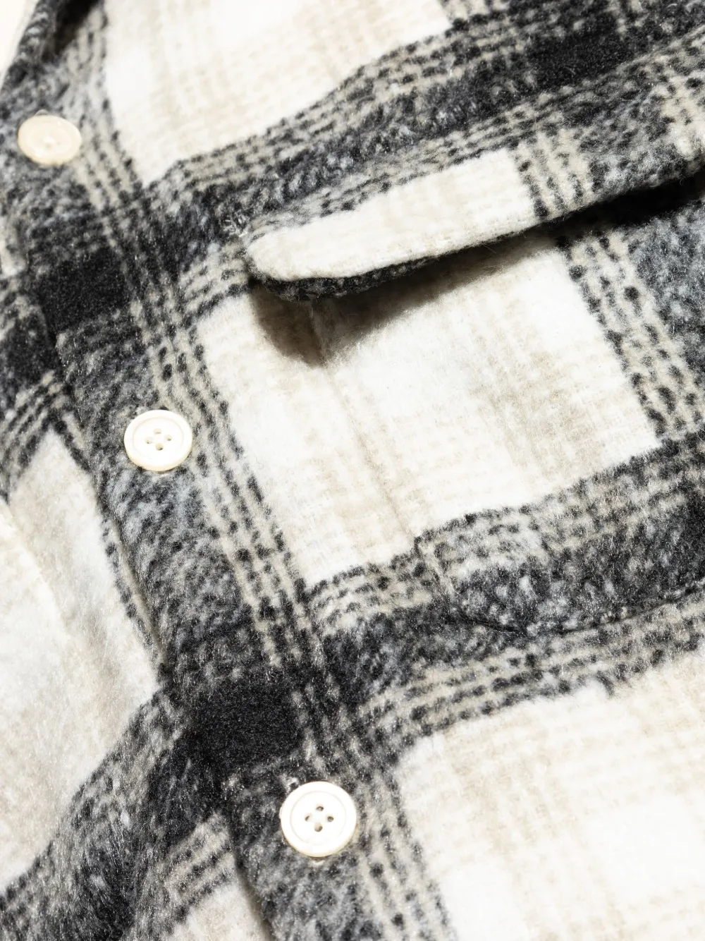 AllSaints checked pocket shirt Zwart