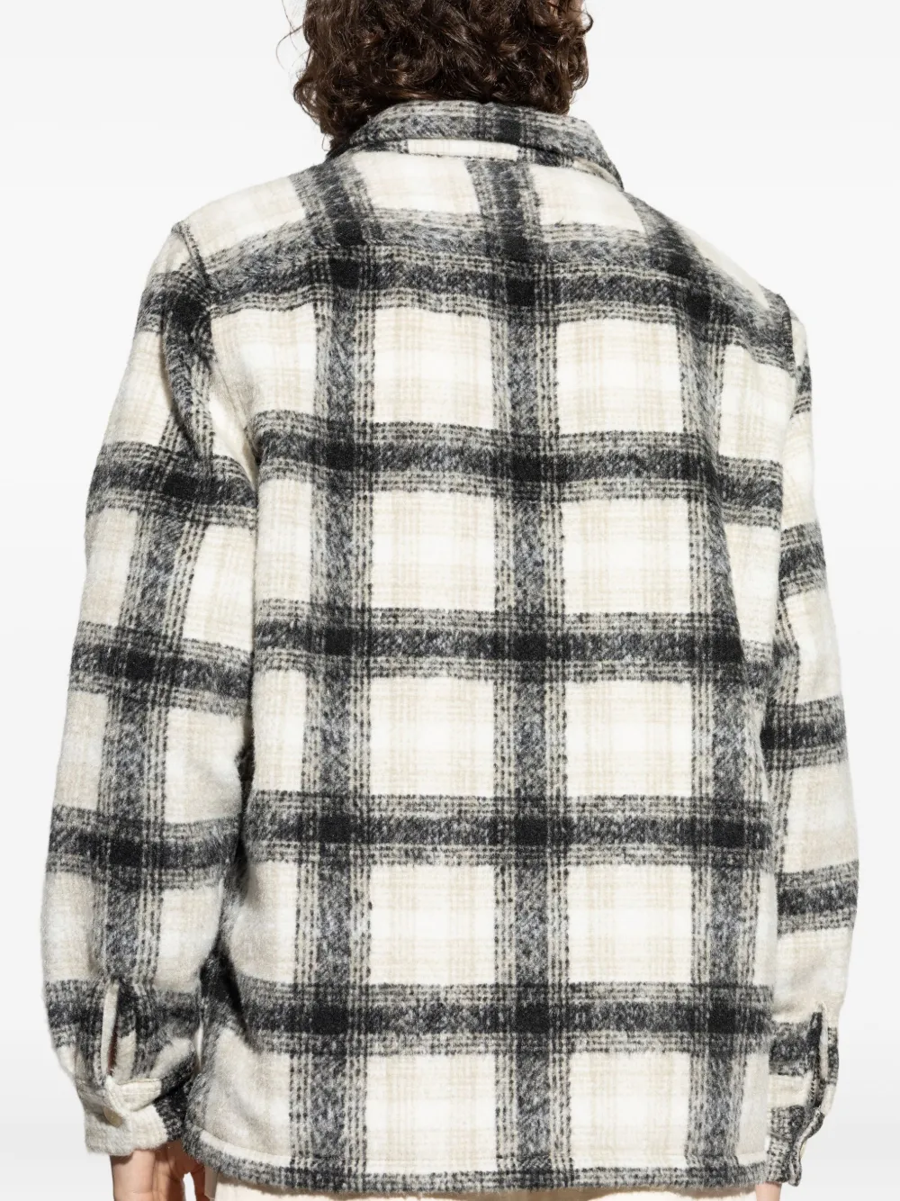 AllSaints checked pocket shirt Zwart