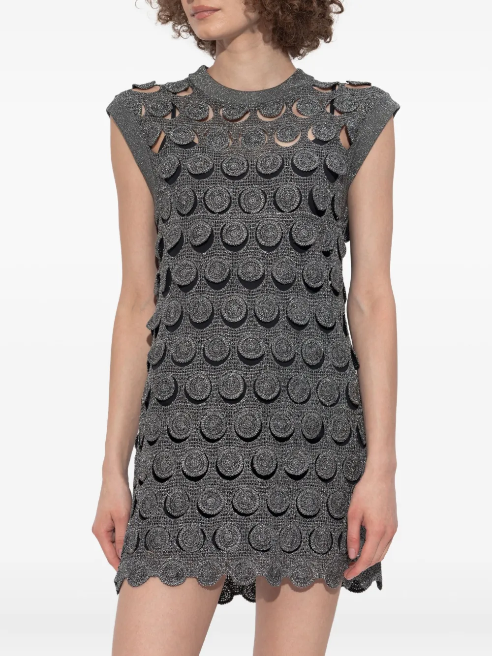 AllSaints Iris gehaakte jurk Grijs