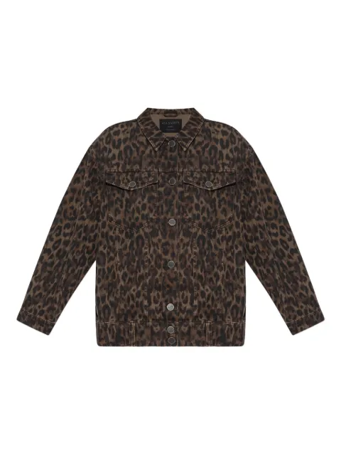 AllSaints leopard-print denim jacket
