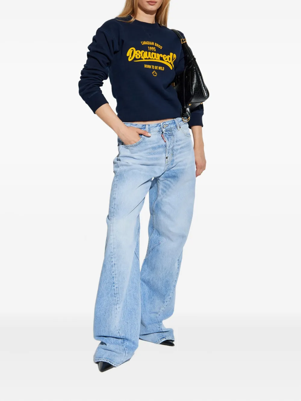 DSQUARED2 logo-print sweatshirt Blauw