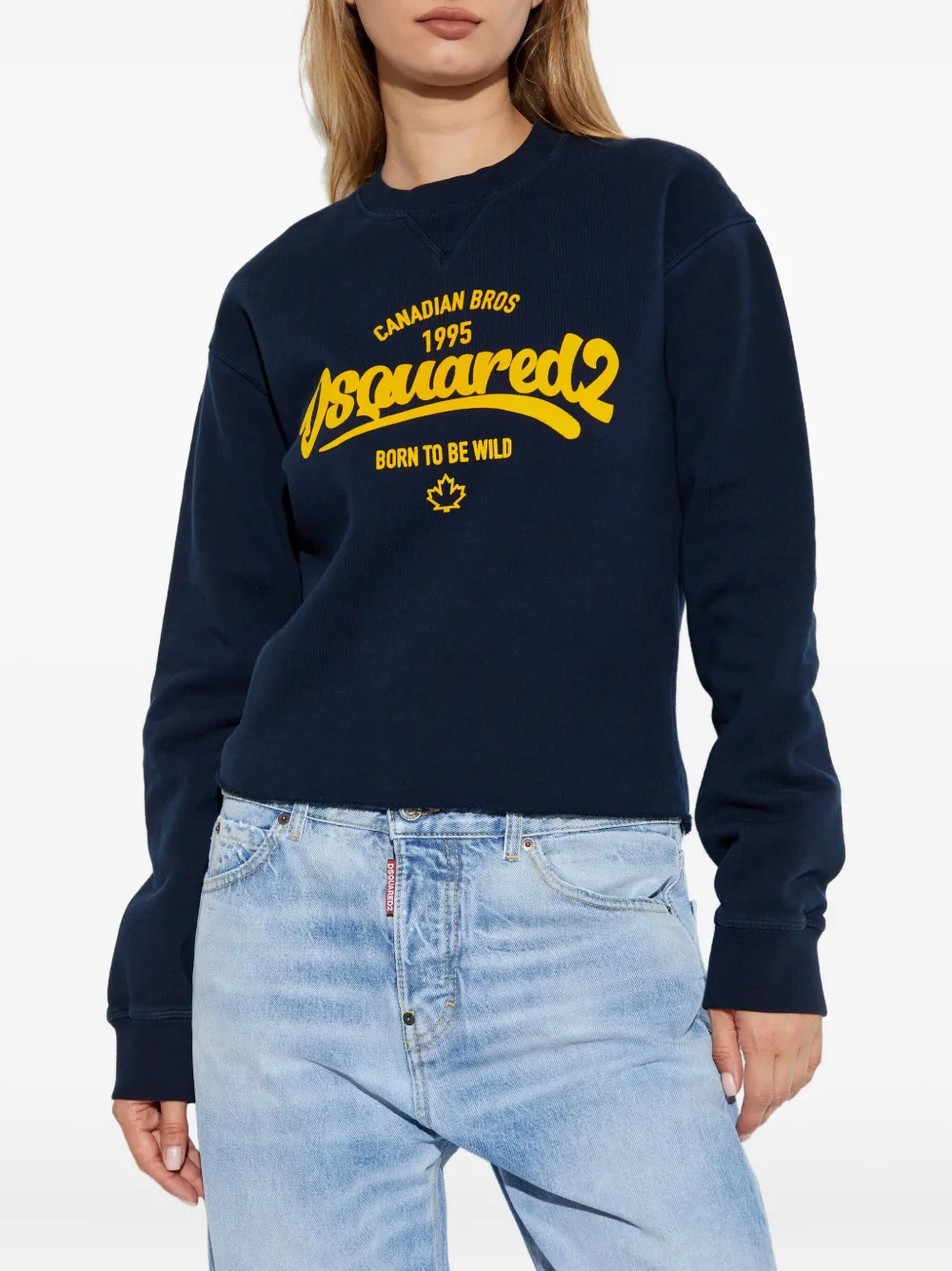 DSQUARED2 logo-print sweatshirt Blauw