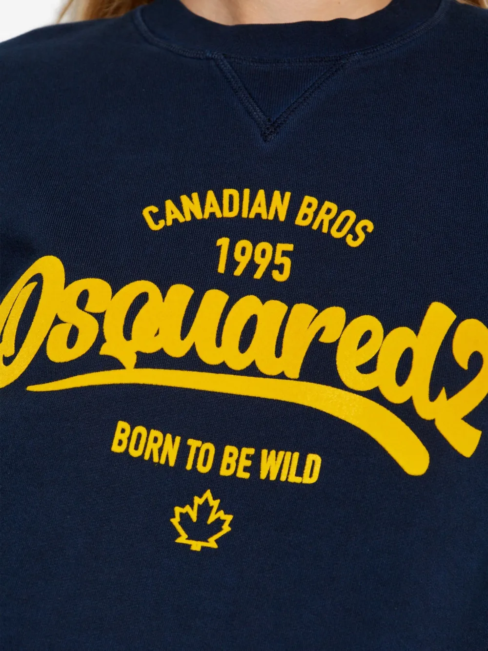 DSQUARED2 logo-print sweatshirt Blauw