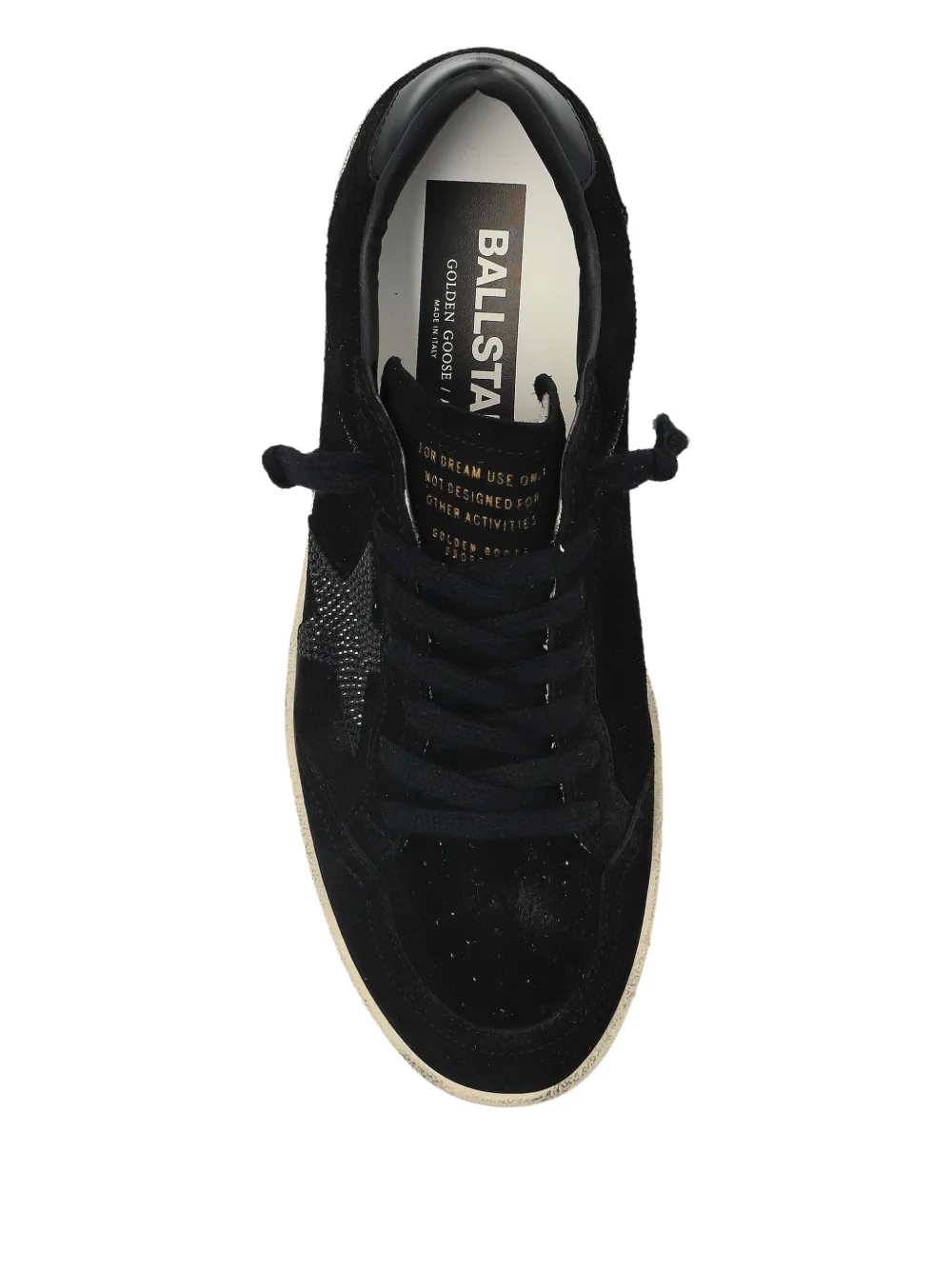 Golden Goose suede logo-detail sneakers Black
