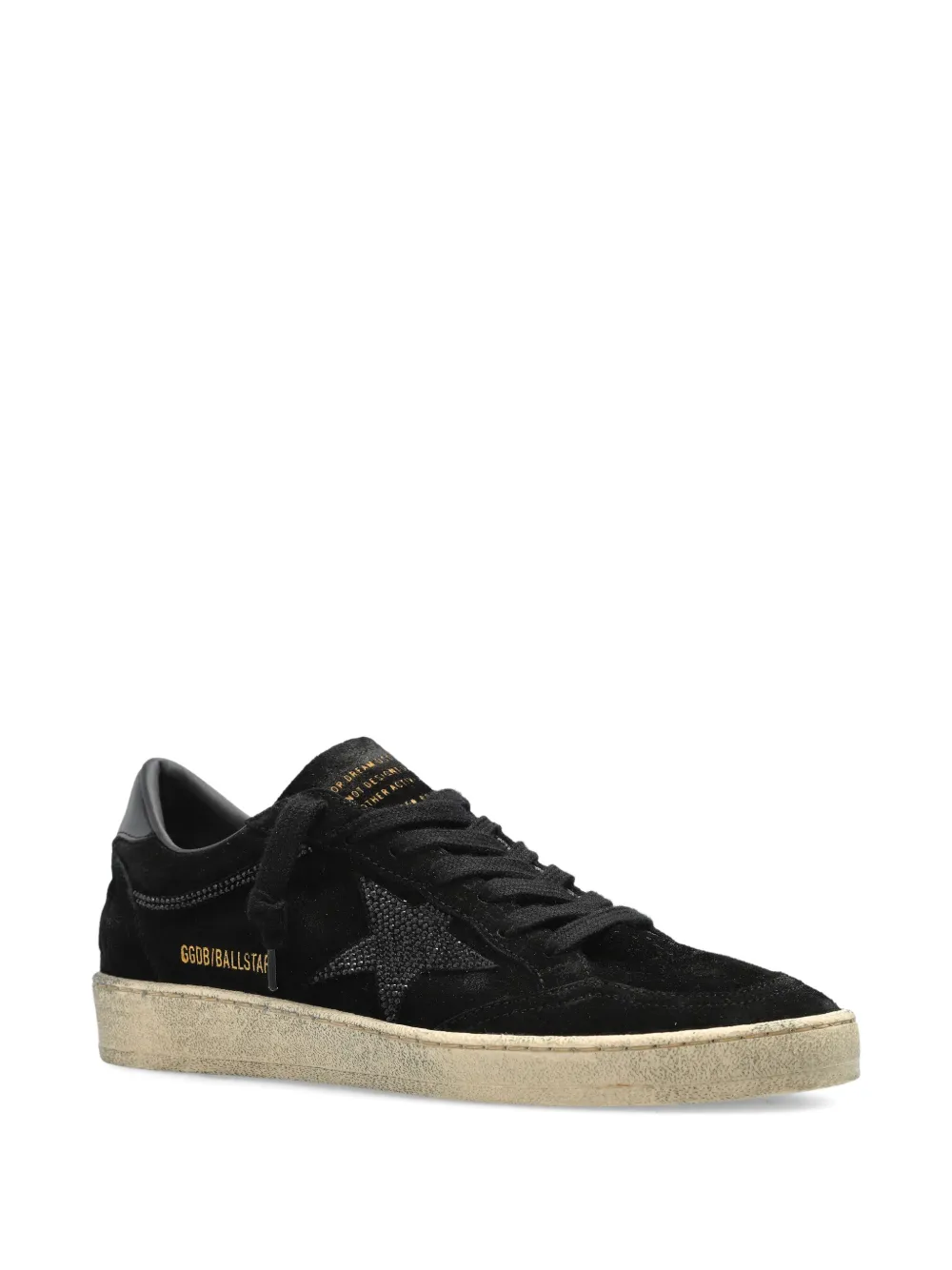 Golden Goose suede logo-detail sneakers Black