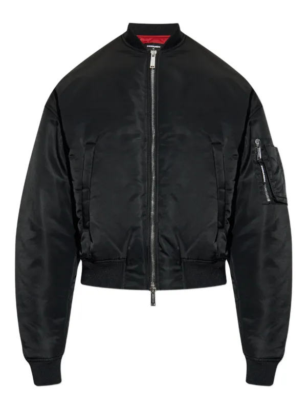 DSQUARED2 ジップアップ ボンバージャケット | ブラック | FARFETCH JP