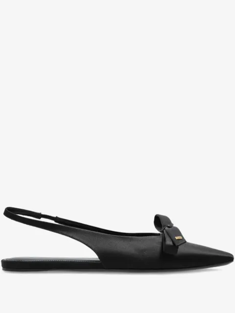 bow-detail slingback ballet flats