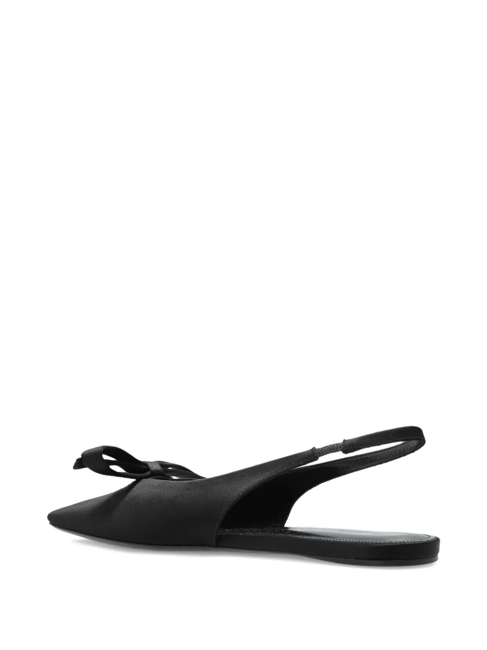Balenciaga bow slingback flat pumps Black