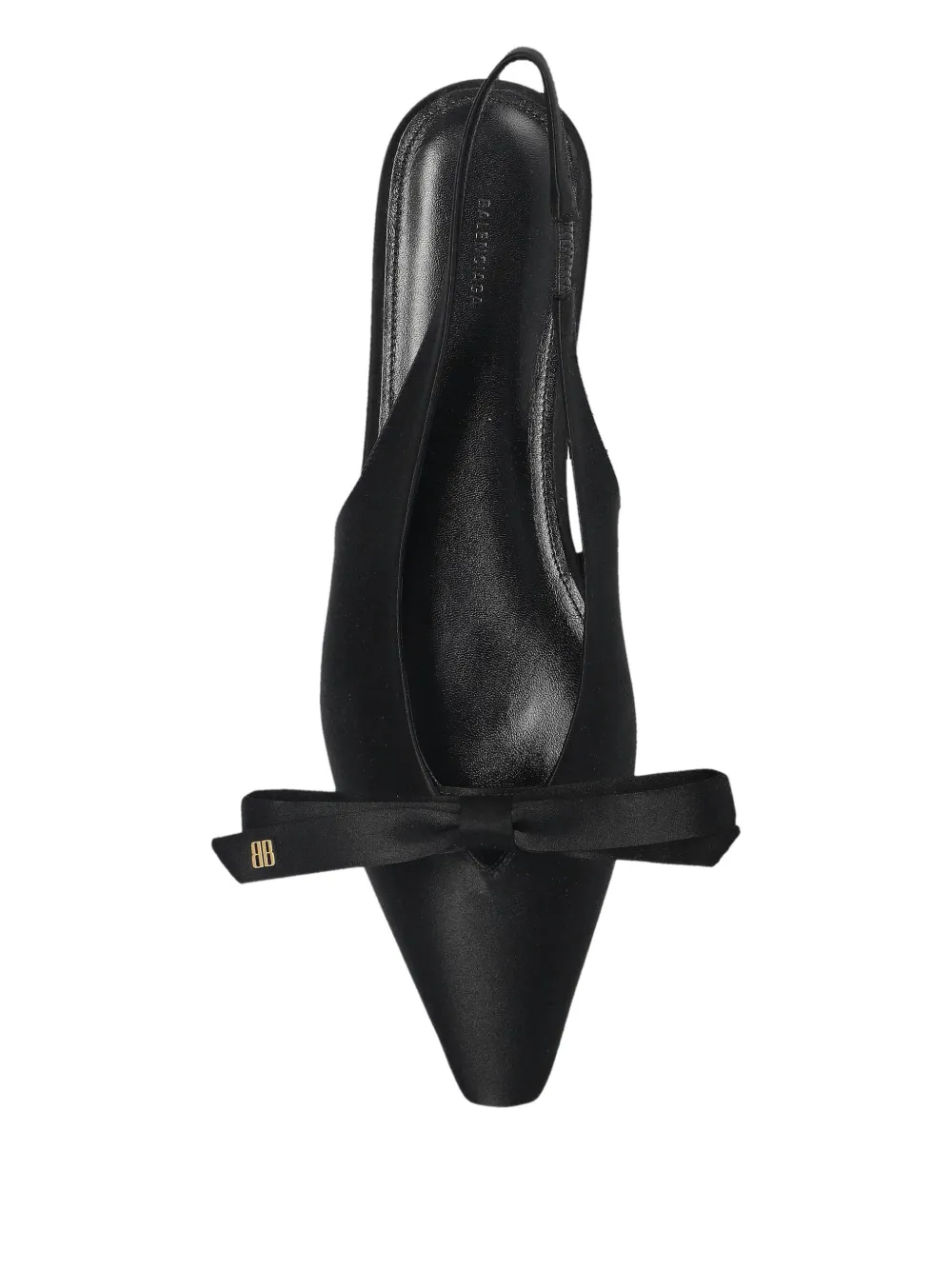 Balenciaga bow slingback flat pumps Black