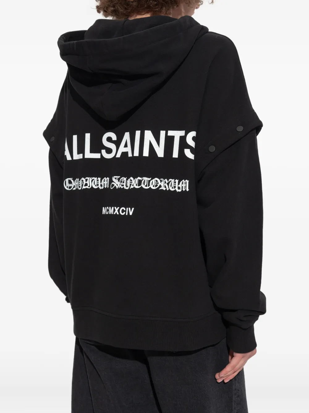 AllSaints Omnium Amphia hoodie met rits Zwart